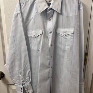 Vintage Lightweight Wrangler Western Shirt, pearl snaps 18x35 (2xl)
